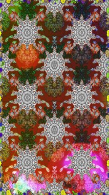 Küçük renkli çiçekler. Moda baskıları için zarif bir şablon. Motley illüstrasyonu. Kusursuz. Çiçekli bahar çiçekleri. Küçük çiçekte şirin desenler.