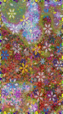 Çiçeğin suluboya çizimlerinin mükemmel deseni. Raster illüstrasyonu. Moda baskısı. Dekorasyon ve tasarım için güzel bir desen. Eski model. Suluboya kusursuz desen.