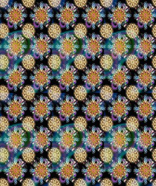 Kusursuz Tony kumaş deseni. Raster illüstrasyonu. Küçük çiçekteki sevimli çiçek deseni. Modaya uygun kumaş deseni.