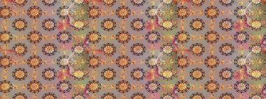 Suluboya çizim kalıbı. Çiçekler suluboya tarzında gri ve bej renklerde. Çiçek izi.