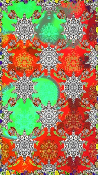 Sabıka fotoğraflarında, bebek kıyafetlerinde, duvar kâğıtlarında, paket kutularında falan kullanılabilir. Zarif, parlak ve pürüzsüz yeşil ve kırmızı çiçek desenli tasarım.