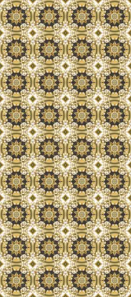 Kusursuz altın desen. Raster oryantal süs. Kahverengi, bej ve nötr renklerde altın elementlerle pürüzsüz desen.