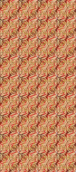 Kahverengi, turuncu ve bej renklerinde altın desenli altın elementler. Kusursuz klasik altın desen. Raster geleneksel oryantasyon süsü.