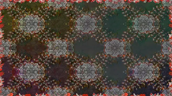 Çiçeksiz desenli arka plan. Gri ve kahverengi renkli çiçekler. Tişört baskısı için çiçek boyama rasteriName.