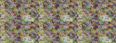 Çiçek deseni. Kusursuz Chichi kumaş deseni. Renkli Bahar Temalı Kusursuz Arkaplan. Düz Çiçek Elementleri Tasarımı. Raster illüstrasyonu.