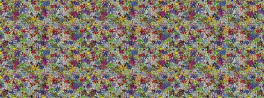 Parlak bir arka plan sorunsuz desen çiçek fantezi tasarım. Düz Çiçek Elemanları Tasarım. Renkli Bahar Teması kesintisiz desen Arka Plan.