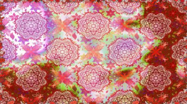 Kusursuz Vintage Çiçek Deseni. Raster Kalça dokusu deseni.