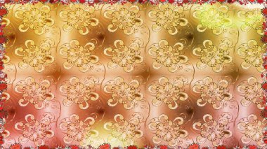 Renkli Bahar Temalı Kusursuz Arkaplan. Bej ve kahverengi renkli çiçekler. Çiçeksiz desenli arka plan, yaz çiçekleri. Düz Çiçek Elementleri Tasarımı.