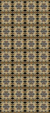 Altından elementlerle bej, gri ve kahverengi renklerde altın desenler. İslam tasarımı. Raster altın tekstil baskısı. Çiçek kiremitleri. Kusursuz desenli oryantal süs.