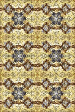 Barok tarzında kusursuz bir doğulu süsü. Bej, nötr ve kahverengi altın elementli geleneksel altın sarısı desen.