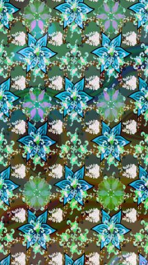 Düz Çiçek Elementleri Tasarımı. Renkli Bahar Teması eskiz kalıbı. Raster illüstrasyonu. Karalama çiçeği. Zentangle soyut çiçekleri. Şirin kumaş deseni.