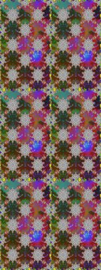 Kahverengi renklerde bahar çiçekleri. Patlayan çiçekler soyut olarak yerleştirilmiş. Raster deseni. Raster illüstrasyonu.