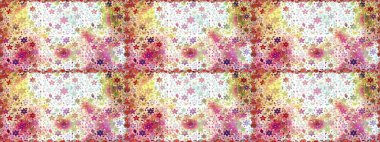 Kumaş desenli papatya çiçeği detayı. Tarafsız renklerde çiçekler.