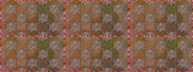 A pattern of brown and beige daisies on a brown and beige colors. On brown and beige colors. Raster illustration.