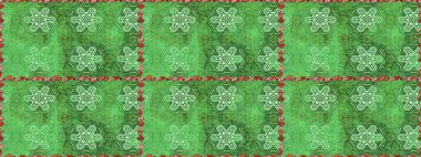 Sabıka fotoğraflarında, bebek kıyafetlerinde, duvar kâğıtlarında, paket kutularında falan kullanılabilir. Zarif, parlak ve kusursuz yeşil ve nötr çiçek desenli tasarım.