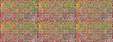 El çizimi çiçekli, soyut, pürüzsüz desen. Kahverengi ve bej renkli çiçekler. Raster illüstrasyonu.