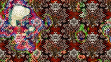 Küçük kahverengi çiçeklerdeki oldukça eski bir besin torbası deseni. Tekstil, kumaş, kapaklar, duvar kağıtları, baskı, paket, koleksiyon defteri, örgü, dekupaj için çiçek arkaplanı..