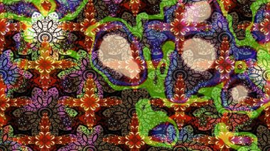 Çizim çiçek deseni duvar kâğıdı olarak kullanılabilir. Kahverengi renkli çiçekler. Raster illüstrasyonu.