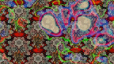 Yapraklı çiçekler ve kır renkli papatya çiçekleri. Eskiz arkaplan modeli. Raster - stok.