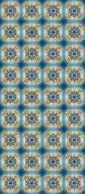 Geleneksel altın sarısı desenli mavi, nötr ve gri renklerde altın elementler. Barok tarzında kusursuz bir doğulu süsü..