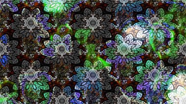 Çiçekli bahar çiçekleri. Küçük çiçekte güzel bir desen. Küçük renkli çiçekler. Moda baskıları için zarif bir şablon. Motley illüstrasyonu. Çizim.