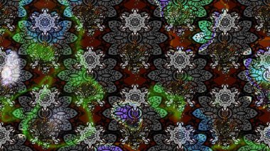 Küçük çiçekteki sevimli çiçek deseni. Raster deseni. Gri renkte yaz çiçekleri. Raster illüstrasyonu.