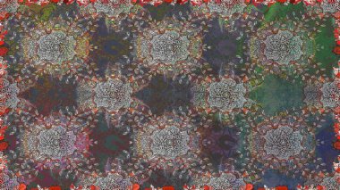 Çiçekle kusursuz desen. Düz Çiçek Elementleri Tasarımı. Gri ve kahverengi renkli çiçekler. Renkli Bahar Teması Kusursuz Arkaplan.