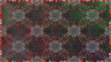 Raster abstract pattern page for antistress. Raster illustration. On gray and brown colors.