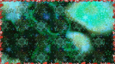 Poster ya da kapak için arka plan. Şirin, zarif çiçekler Raster illüstrasyonu. Davetiye ve kartpostal tasarımı için dekoratif çiçek unsurları. Tekstil için figür. Yapraklı kusursuz desen.