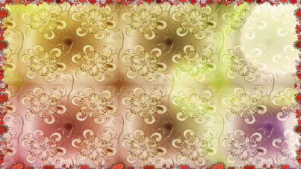 Raster Hip kumaş deseni. Kusursuz Vintage Çiçek Deseni.