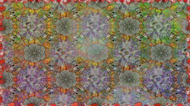 Çiçekleri, deniz kabukları, mandalaları ve suluboya efektleriyle donanma geçmişi. Kusursuz etnik tasarım. Yatak çarşafları, ceket, paket tasarımı, kumaş ve moda kavramları için tekstil baskısı.