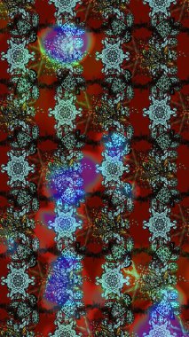 El çizimi. Suluboya çizimi. Çiçekli eskiz deseni. Kırmızı renkte çiçekler.