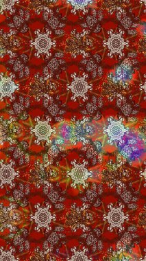 Güzel kumaş deseni. Küçük bir çiçekte eskiz deseni. Raster illüstrasyonu. Güzel çiçek arkaplanı..