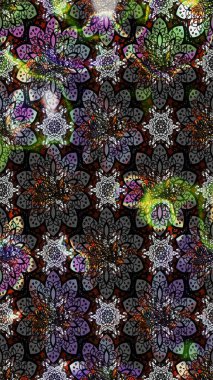 Siyah renkte zarif çiçek buketi suluboya. Düz Çiçek Elementleri Tasarımı. Raster illüstrasyonu. Renkli Bahar Teması çizim şablonu.