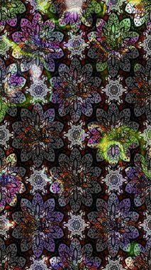 Siyah renkte zarif çiçek buketi suluboya. Düz Çiçek Elementleri Tasarımı. Raster illüstrasyonu. Renkli Bahar Teması çizim şablonu.