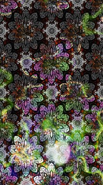 Yapraklı çizim şekli. Poster ya da kapak için arka plan. Davetiye ve kartpostal tasarımı için dekoratif çiçek unsurları. Tekstil için figür. Sevimli zarif çiçekler Raster illüstrasyonu.