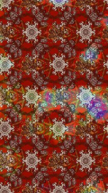 Güzel kumaş deseni. Küçük bir çiçekte eskiz deseni. Raster illüstrasyonu. Güzel çiçek arkaplanı..