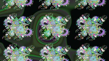 Küçük bir çiçekte eskiz deseni. Hoş bir çiçek geçmişi var. Raster illüstrasyonu. Güzel kumaş deseni.