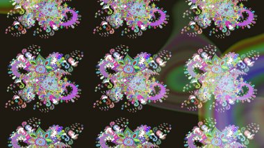 Gri renkli çiçekler. Raster düz çiçek çizim deseni. Tasarım hediye paketi, tebrik kartları, posterler ve afiş tasarımı.