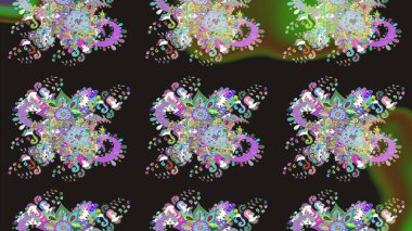 Süslü zentangle çizim dokusu, soyut çiçeklerle süslenmiş. Çiçek deseni duvar kağıdı, desen dolguları ve web sayfası arka planı için kullanılabilir. Şekillendirilmiş çiçekli çizim deseni.