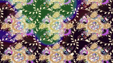 Güzel kumaş deseni. Raster illüstrasyonu. Bahar çiçekli güzel bir çiçek deseni..