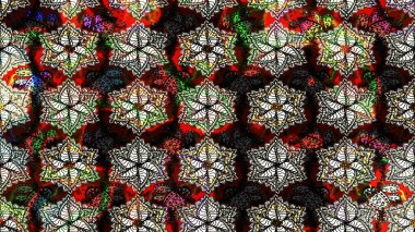 Raster illüstrasyonundaki çiçek desenli çizim. Siyah renkte çiçekler.