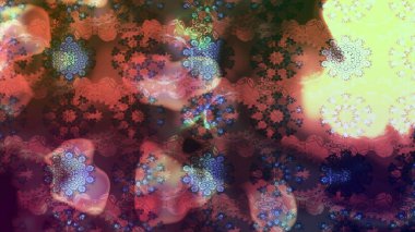 Soyut çiçek çizim kalıbı arka planı. Raster deseni. Raster illüstrasyonu. Kahverengi renklerde. Küçük çiçekte sevimli çiçek deseni var..