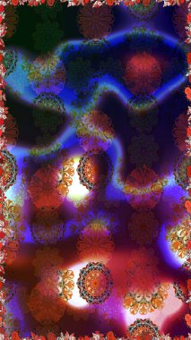 Çiçekler, yapraklar, dekoratif elementler, sıçramalar, lekeler, el çizimleri çizimleri ve Doodle çizimleri, grafik raster çizimleri.