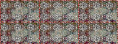 Çiçekli el, pürüzsüz desen çizmiş. Modern gelişim, gri raster arka plan duvar kağıdı çizimi, klasik çizgiler, desenli desenli çiçekler, çiçekli süsler..