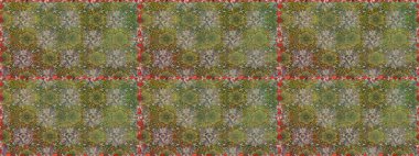 Güzel kumaş deseni. Raster suluboya deseni, narin çiçekler, yeşil çiçekler, tebrik kartı şablonu..