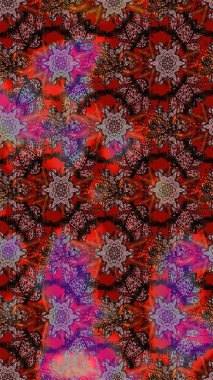 Raster illüstrasyonu. Şirin çiçek elementleri. Kahverengi renkli çiçekler. Çizim.