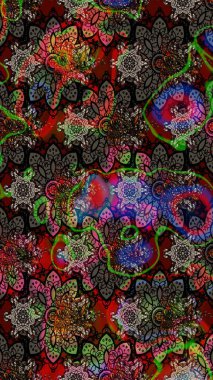 Suluboya tarzında siyah renkte çiçekler. Raster illüstrasyonunda çiçek deseni çizimi.