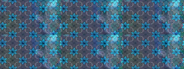 Çiçekli güzel suluboya desen. Mavi ve gri renklerde. Raster illüstrasyonu.