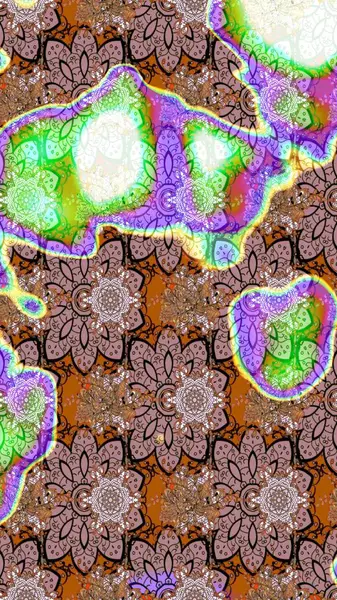 Yumuşak, bahar çiçekli arka plan. Çiçekli karalama şeklinde Raster çiçek deseni. Tarafsız renklerde çiçekler.